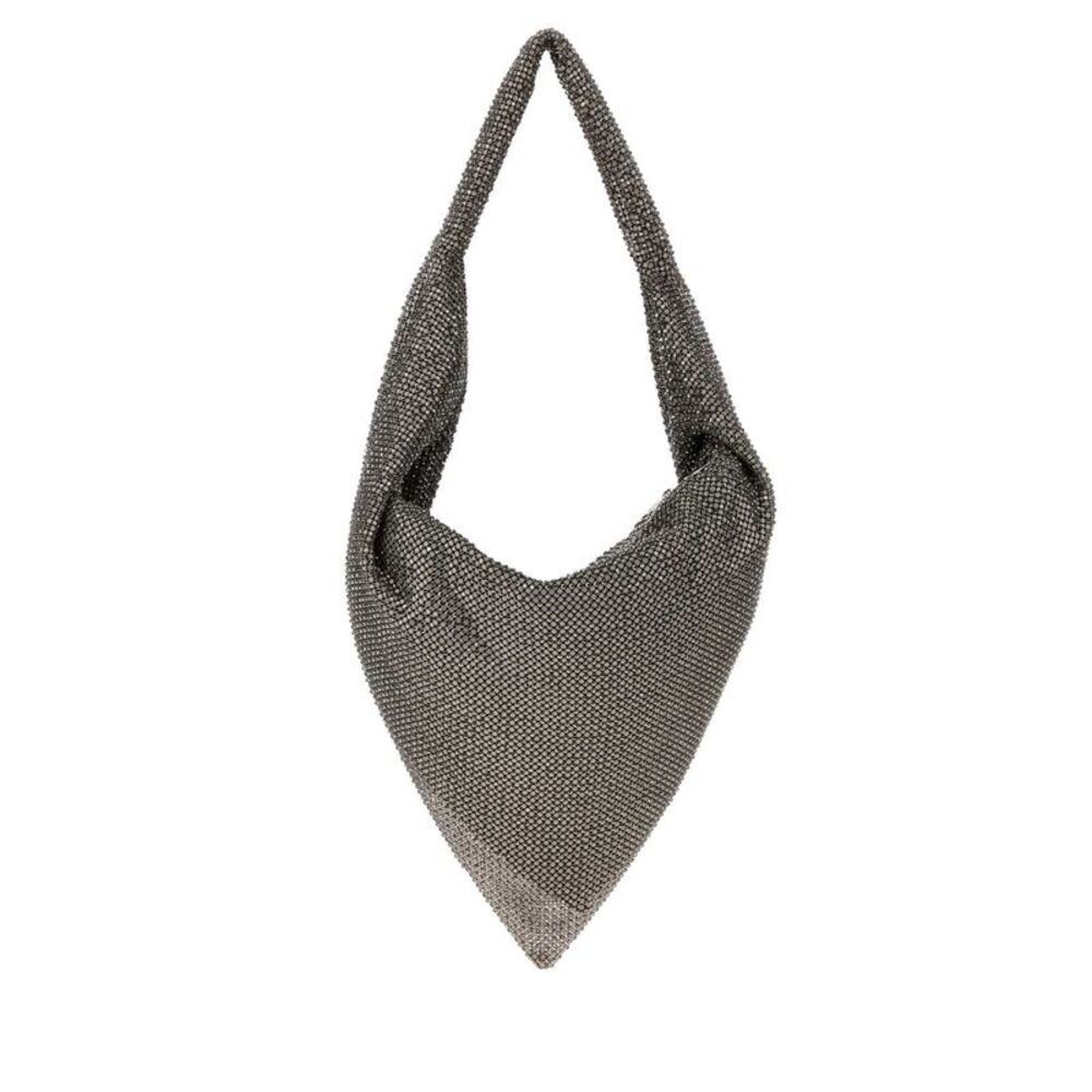 Benedetta Bruzziches Women Grey Metal Knit Ursula Shoulder Bag